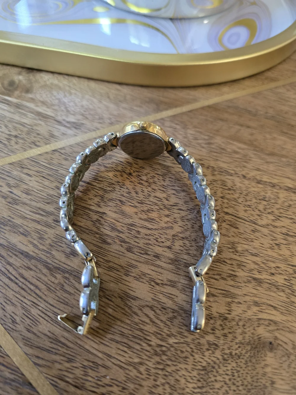 Fossil Two-Tone Heart Link Bracelet Watch - Gold & Silver